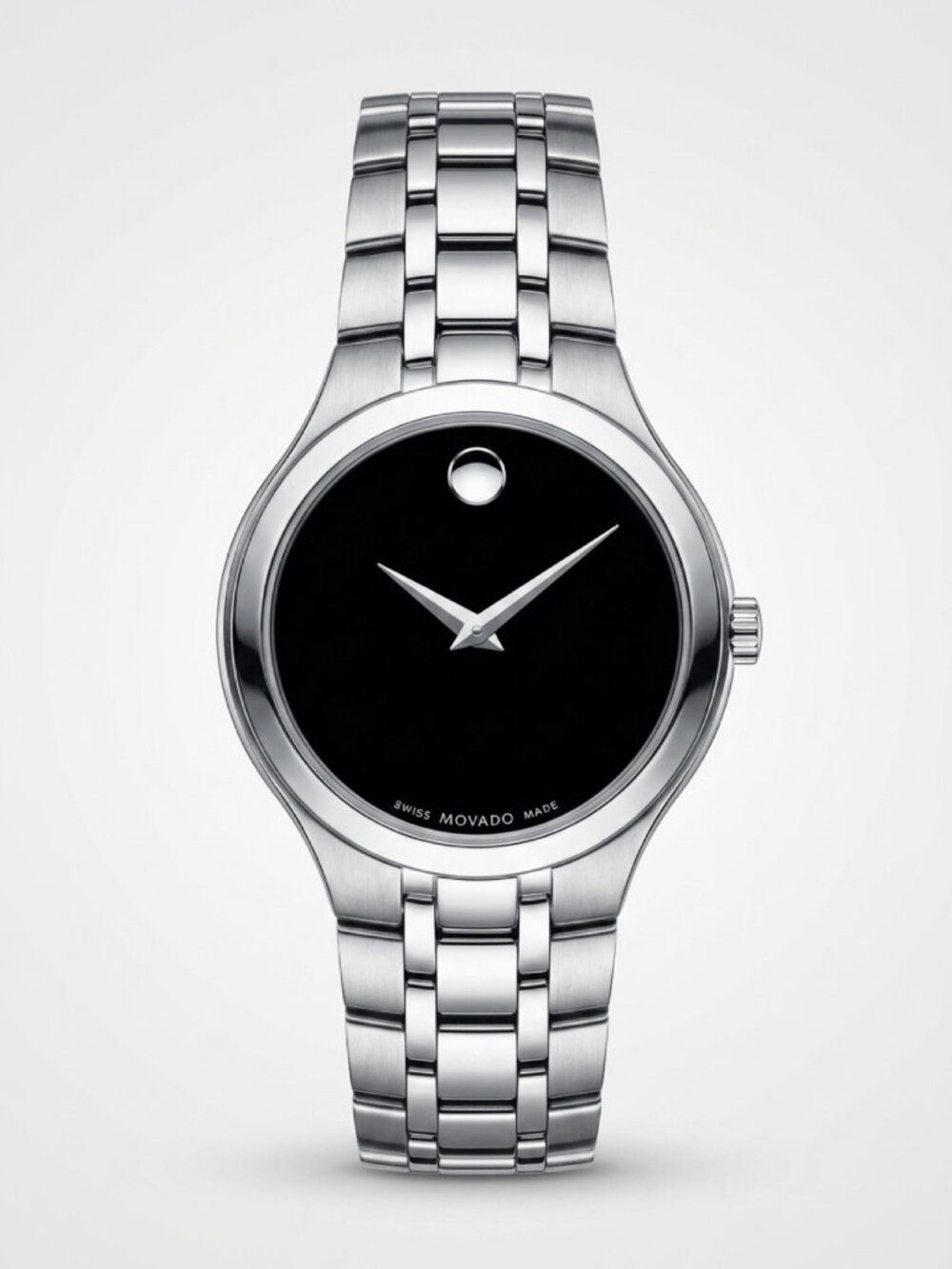 Movado Museum Classic 01.3.13.1086 Swiss Stainless Steel Women’s Watch  Blk Face